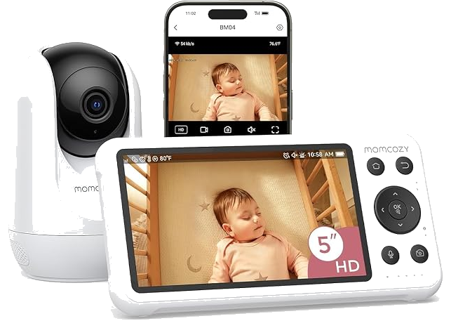 Baby monitor with camera and display