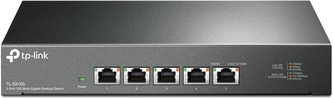 TP-Link TL-SX105, 5 Port 10G/Multi-Gig Unmanaged Ethernet Switch