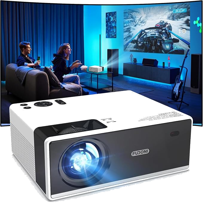 FUDONI Projector with WiFi and Bluetooth 4K Support