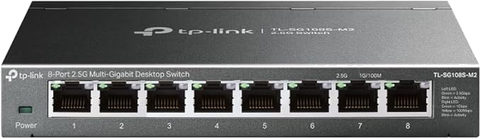 TP-Link TL-SG108S-M2, 8-Port Multi-Gigabit 2.5G Unmanaged Ethernet Switch