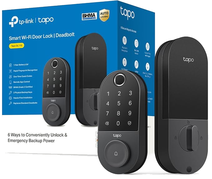 Tapo Smart Wi-Fi Door Lock, Deadbolt, Fingerprint Recognition, DL110