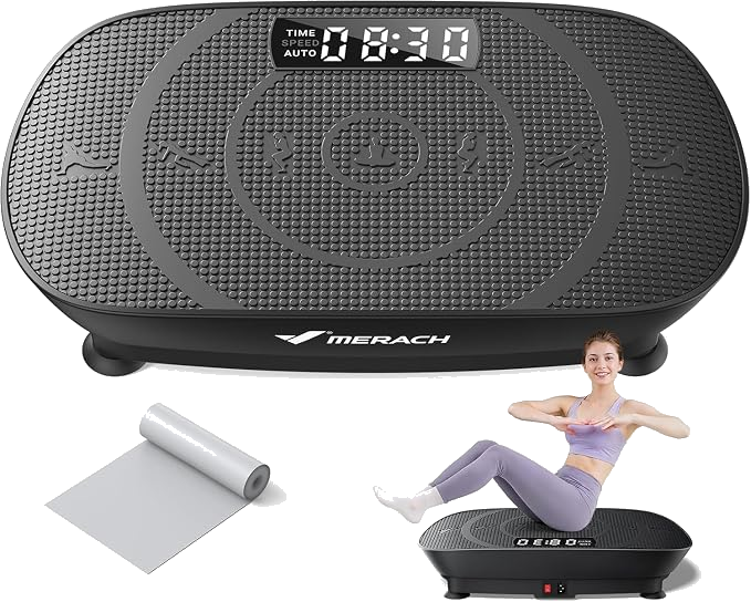 Black MERACH CV30 Pro curved vibration plate