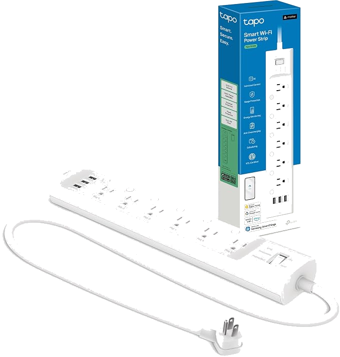 Tapo Smart Wi-Fi Power Strip, Matter, P316M, Energy Monitoring