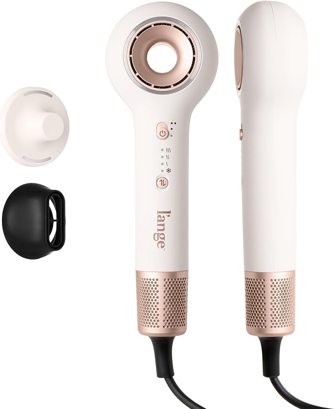 L'ANGE HAIR Axia HaloRing Hair Dryer in off-white
