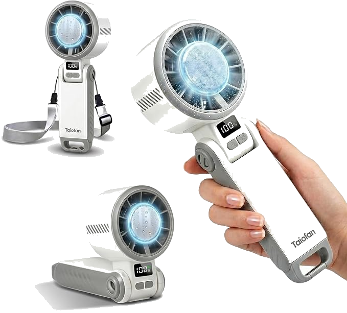 Portable Handheld Fan with Ice Cooling