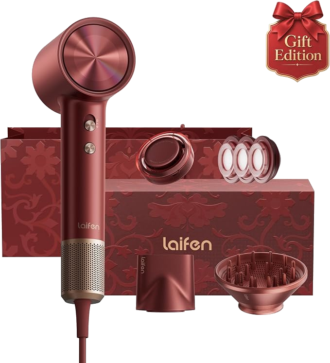 Laifen Swift 4 Hair Dryer in polished burgundy